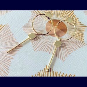 Modern Double Circle Earrings